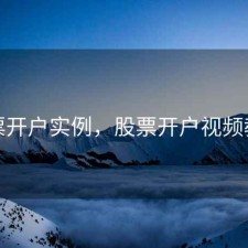 股票开户实例，股票开户视频教程