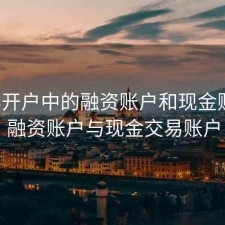 股票开户中的融资账户和现金账户，融资账户与现金交易账户
