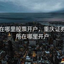 重庆在哪里股票开户，重庆证券交易所在哪里开户