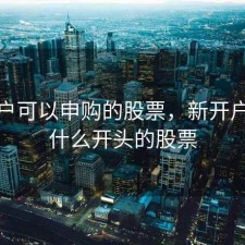 新开户可以申购的股票，新开户能买什么开头的股票