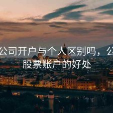 股票公司开户与个人区别吗，公司开股票账户的好处