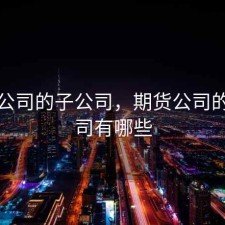 期货公司的子公司，期货公司的子公司有哪些