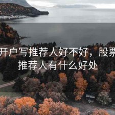 股票开户写推荐人好不好，股票开户推荐人有什么好处