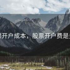 股票开户成本，股票开户费是多少