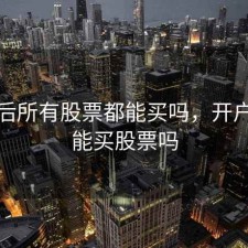开户后所有股票都能买吗，开户了就能买股票吗