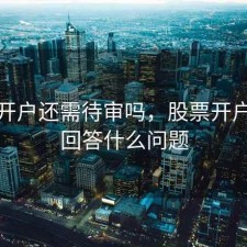 股票开户还需待审吗，股票开户需要回答什么问题
