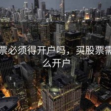 买股票必须得开户吗，买股票需要怎么开户