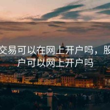 股票交易可以在网上开户吗，股票帐户可以网上开户吗