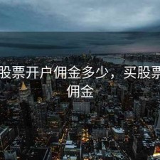 福建股票开户佣金多少，买股票开户佣金