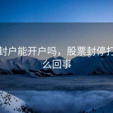股票封户能开户吗，股票封停打开怎么回事