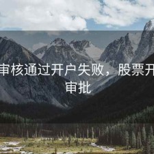 股票审核通过开户失败，股票开户待审批