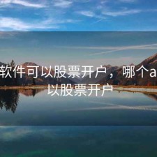 哪个软件可以股票开户，哪个app可以股票开户