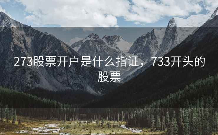 273股票开户是什么指证,733开头的股票 第2张 273股票开户是什么指证,733开头的股票 第2张