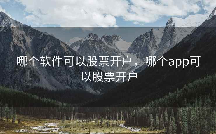 哪个软件可以股票开户，哪个app可以股票开户  第2张