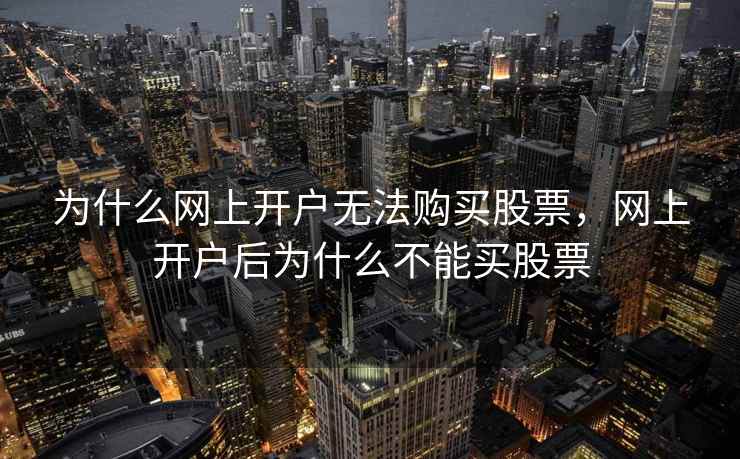 为什么网上开户无法购买股票，网上开户后为什么不能买股票  第2张
