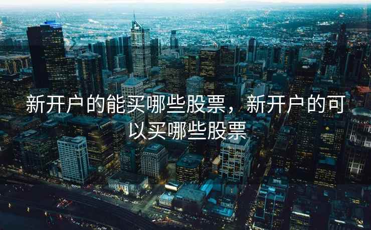 新开户的能买哪些股票，新开户的可以买哪些股票  第2张