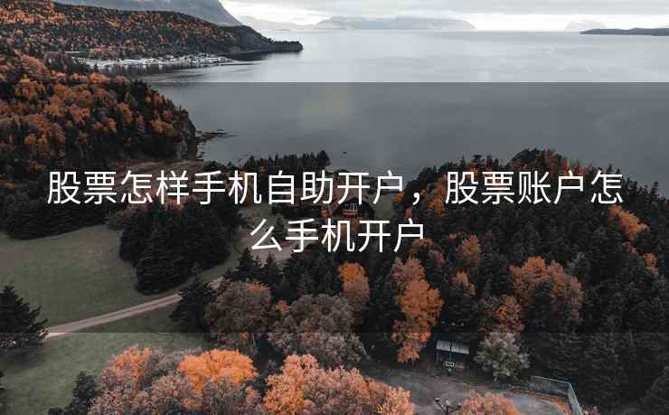 股票怎样手机自助开户，股票账户怎么手机开户  第1张
